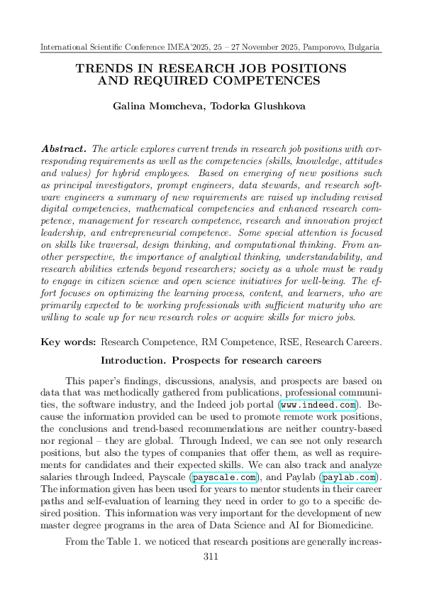 (PDF) TRENDS IN RESEARCH JOB POSITIONS AND REQUIRED COMPETENCES