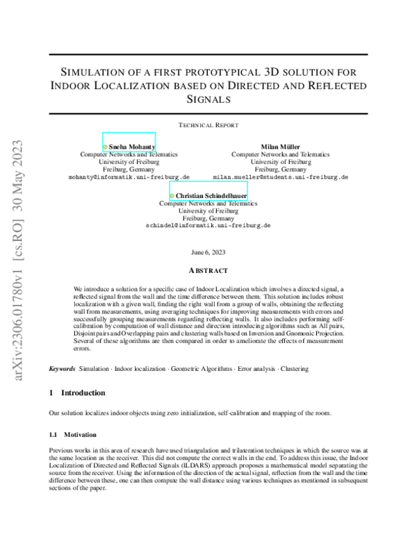(PDF) Simulation of a first prototypical 3D solution for Indoor ...