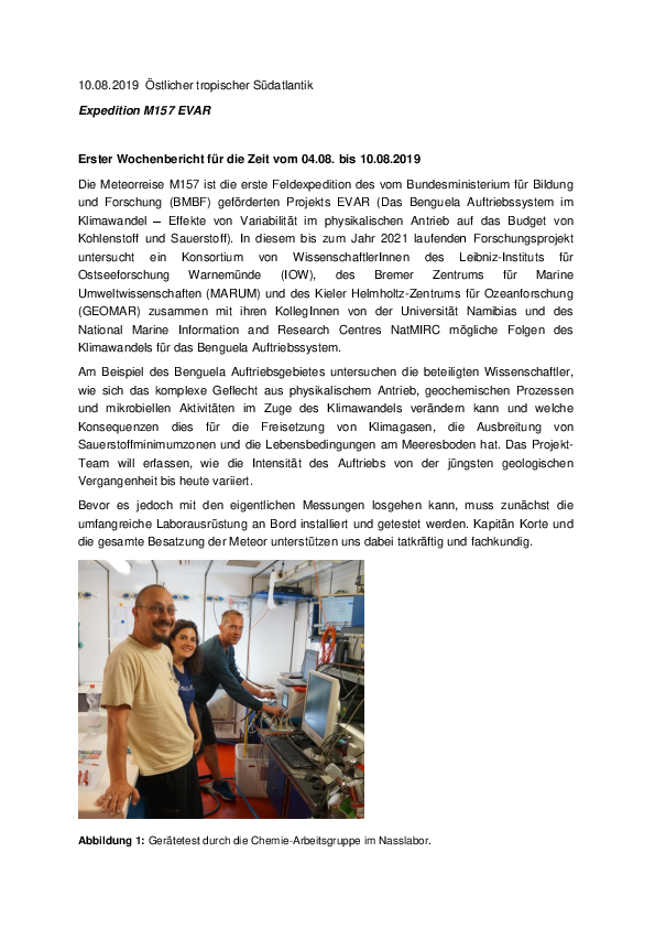(PDF) 1. Wochenbericht M157 EVAR