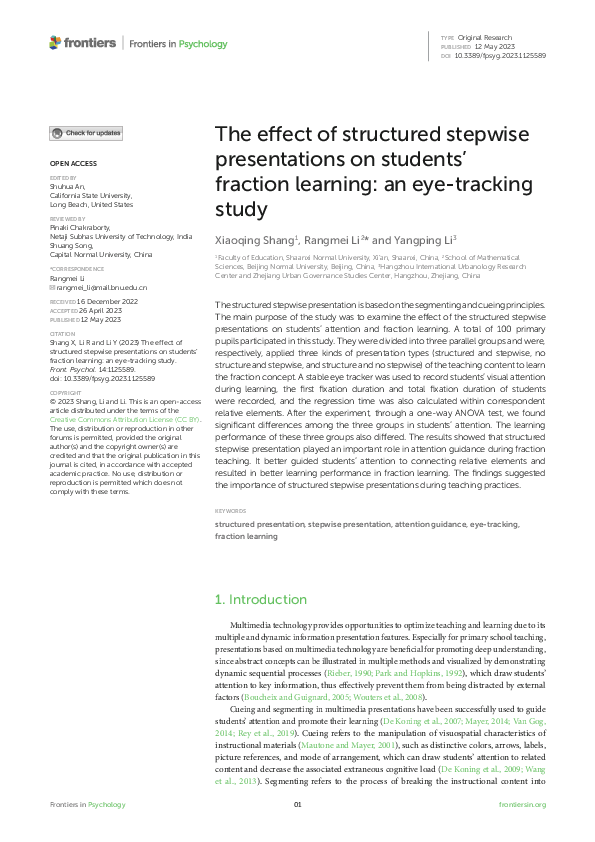 (PDF) The effect of structured stepwise presentations on students ...