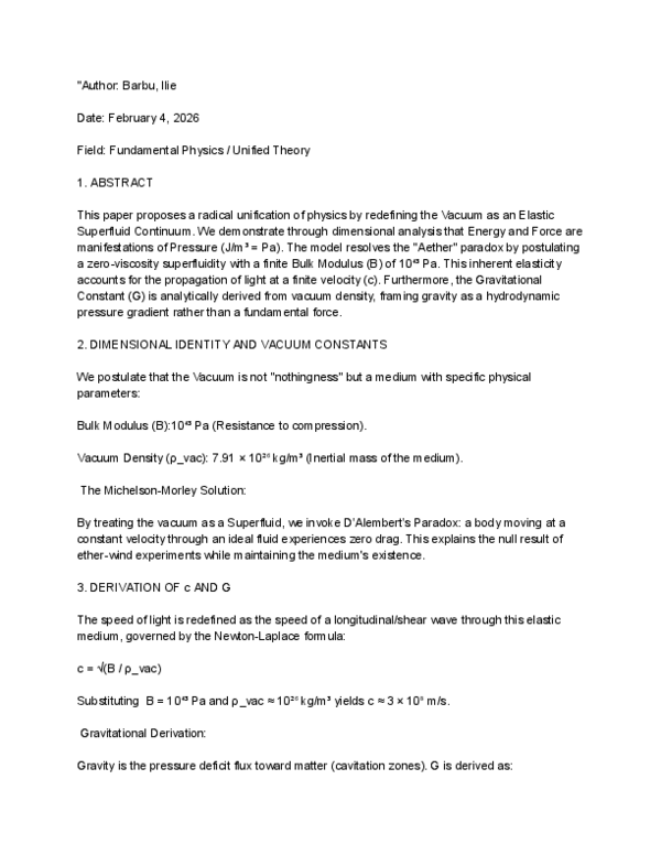 (PDF) THE UNIVERSAL LAW OF PRESSURE Unifying Forces through Elastic ...