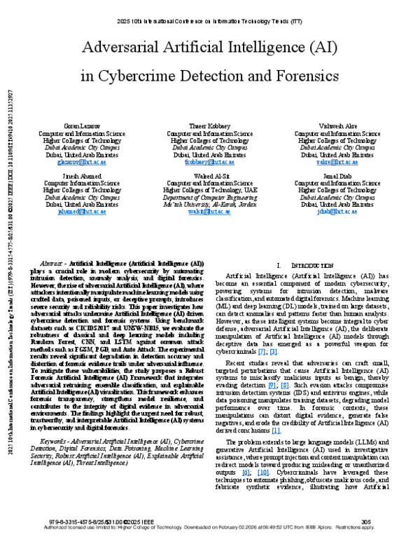 (PDF) Adversarial Artificial Intelligence (AI) in Cybercrime Detection ...