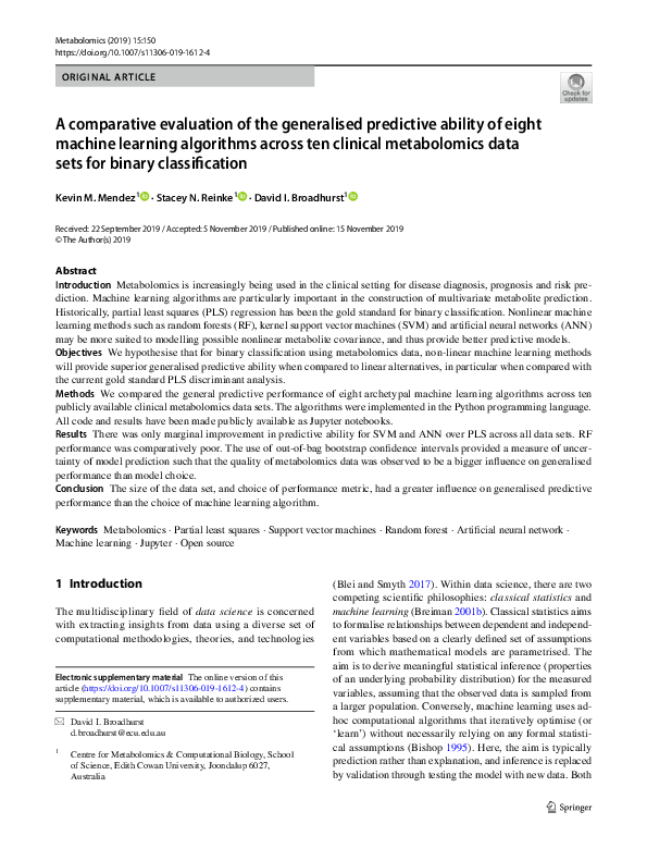 (PDF) A comparative evaluation of the generalised predictive ability of ...