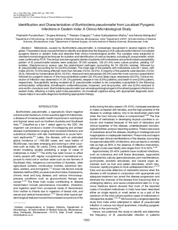 (PDF) Identification and Characterization of Burkholderia pseudomallei ...