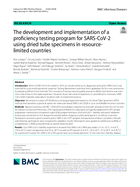 (PDF) The development and implementation of a proficiency testing ...