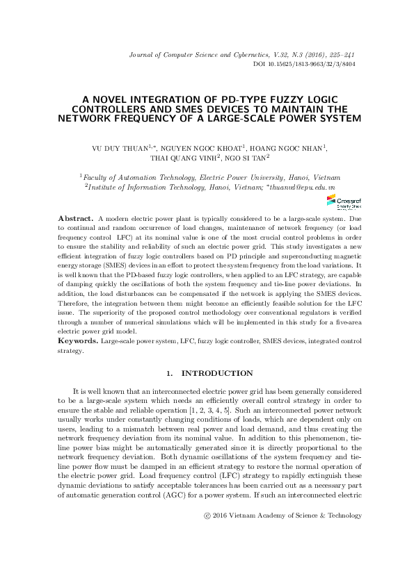 (PDF) A novel integration of pd-type fuzzy logic controllers and smes ...