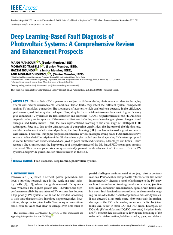 (PDF) Deep Learning-Based Fault Diagnosis of Photovoltaic Systems: A ...