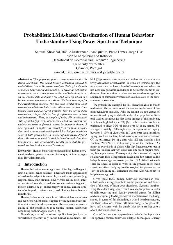 (PDF) Probabilistic LMA-based classification of human behaviour ...