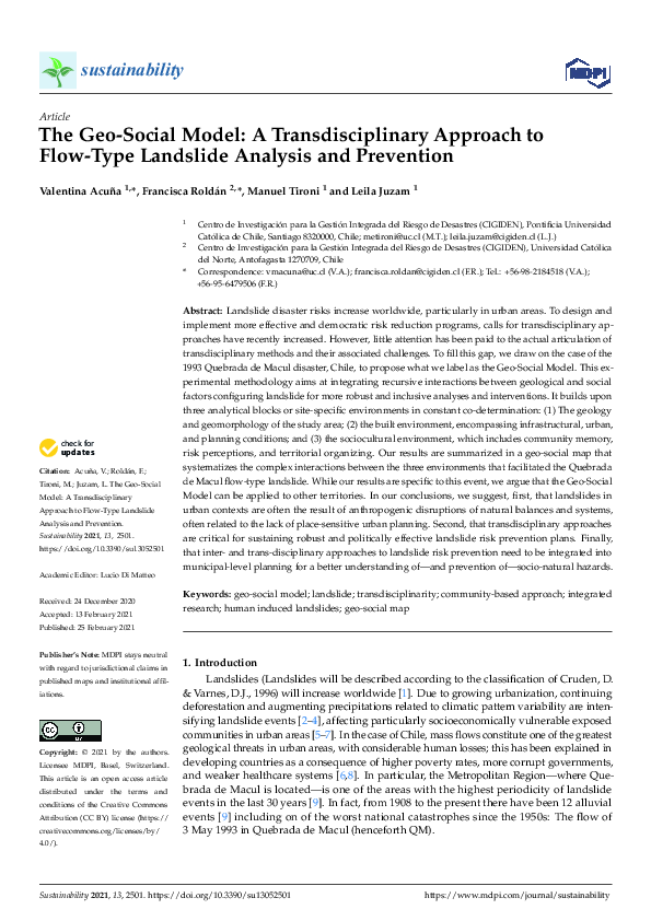(PDF) The Geo-Social Model: A Transdisciplinary Approach to Flow-Type ...