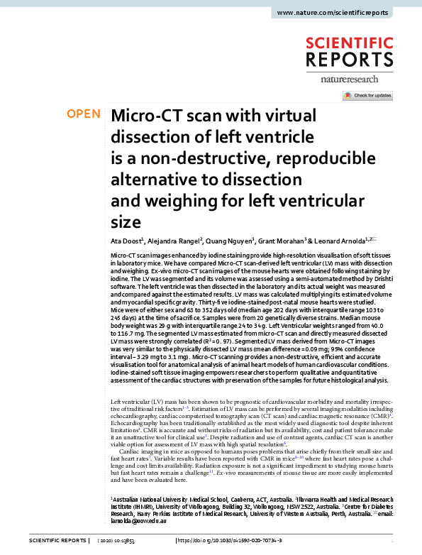 (PDF) Micro-CT scan with virtual dissection of left ventricle is a non ...