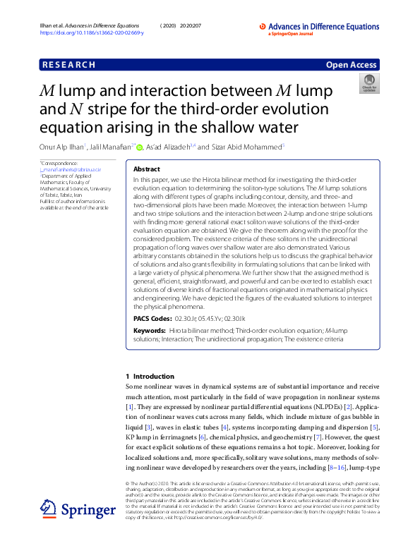 (PDF) M lump and interaction between M lump and N stripe for the third ...