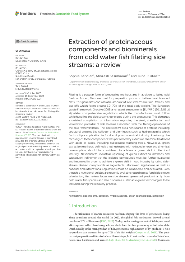 (PDF) Extraction of proteinaceous components and biominerals from cold ...