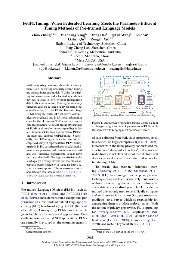 (PDF) FedPETuning: When Federated Learning Meets the Parameter ...