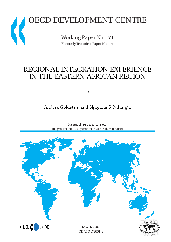 (PDF) Regional Integration Experience in the Eastern African Region