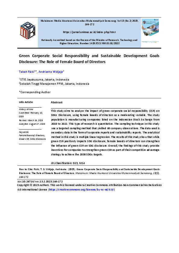 (PDF) Green Corporate Social Responsibility and Sustainable Development ...