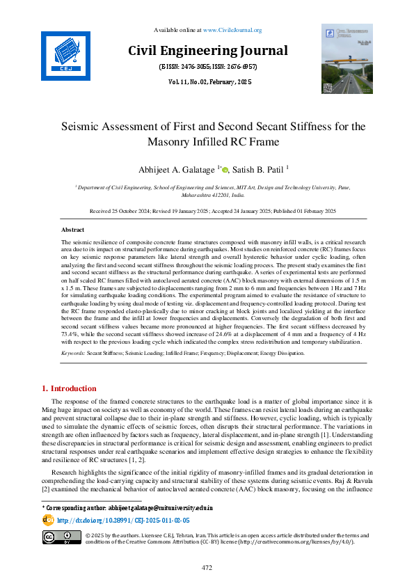 (PDF) Seismic Assessment of First and Second Secant Stiffness for the ...