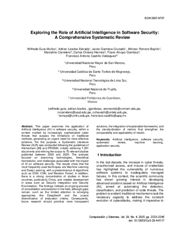 (PDF) Exploring the Role of Artificial Intelligence in Software ...