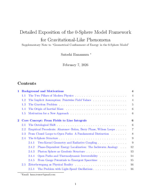 (PDF) Detailed Exposition of the 0-Sphere Model Framework for ...