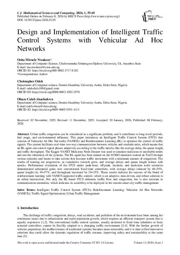 (PDF) Design and Implementation of Intelligent Traffic Control Systems ...