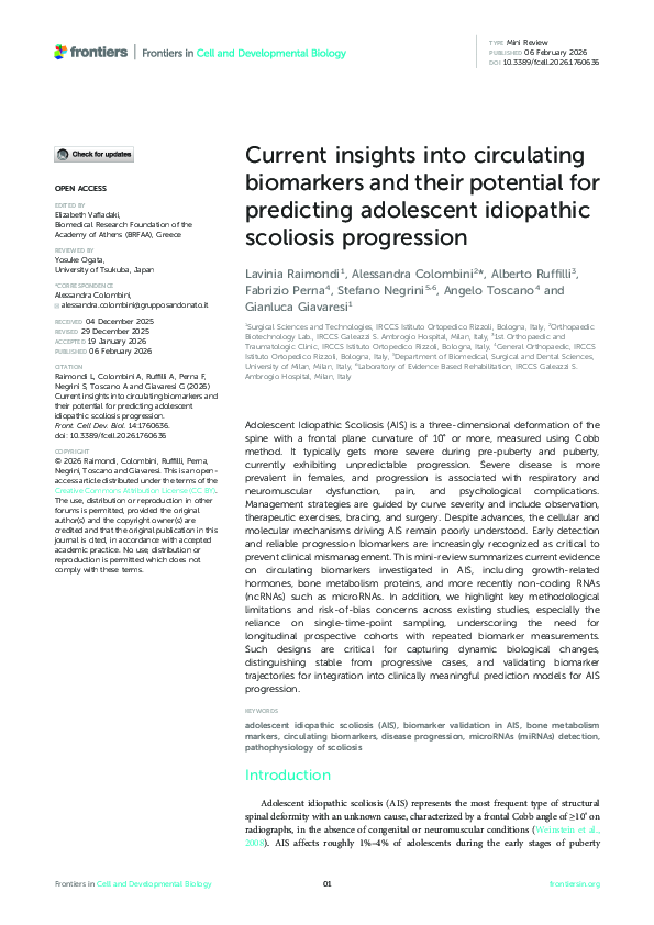 (PDF) Current insights into circulating biomarkers and their potential ...