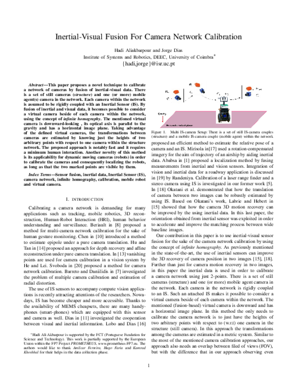 (PDF) Inertial-visual fusion for camera network calibration