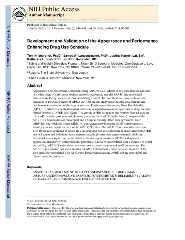 (PDF) Development and validation of the appearance and performance ...