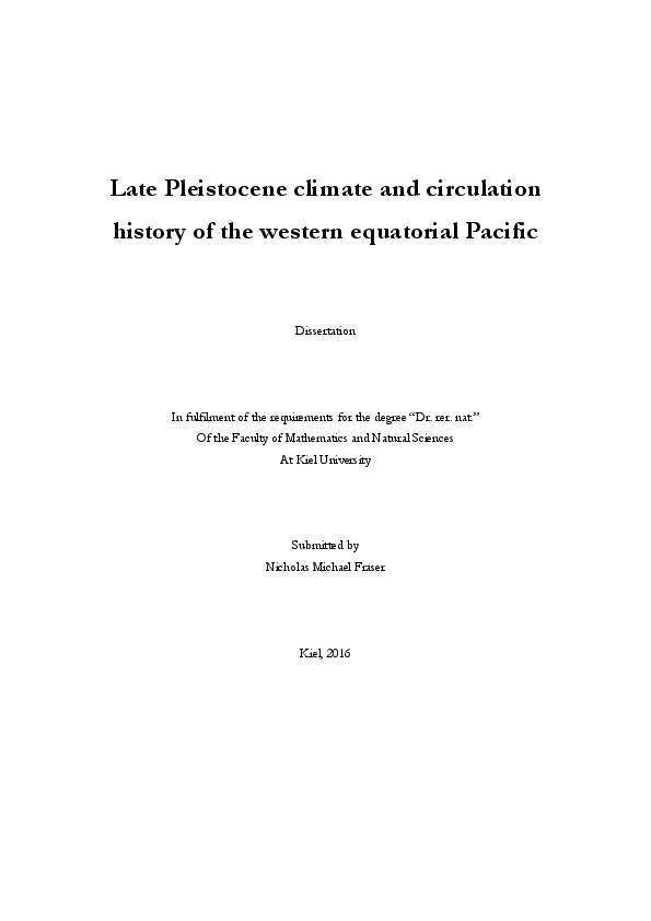 (PDF) Late Pleistocene climate and circulation history of the western ...