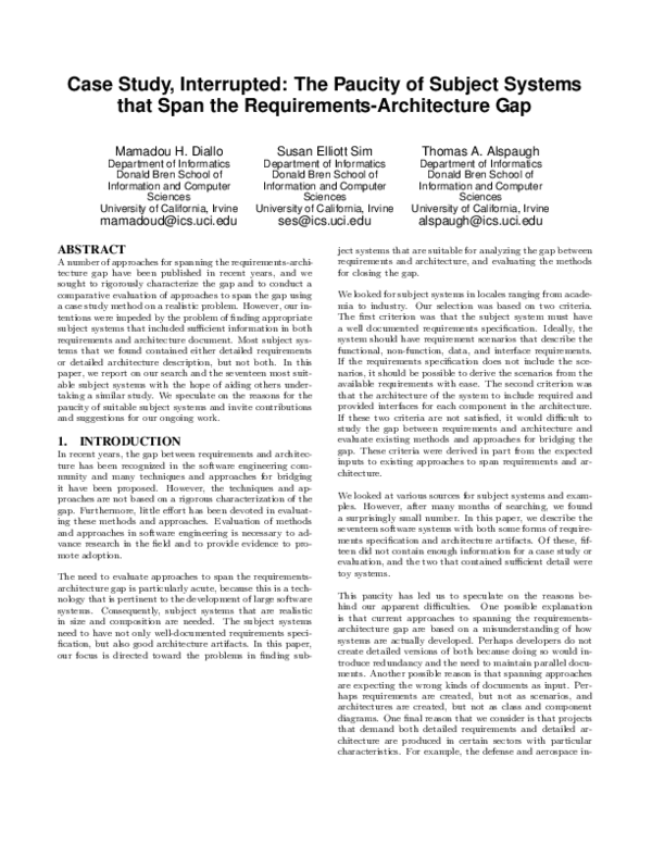 (PDF) Case study, interrupted