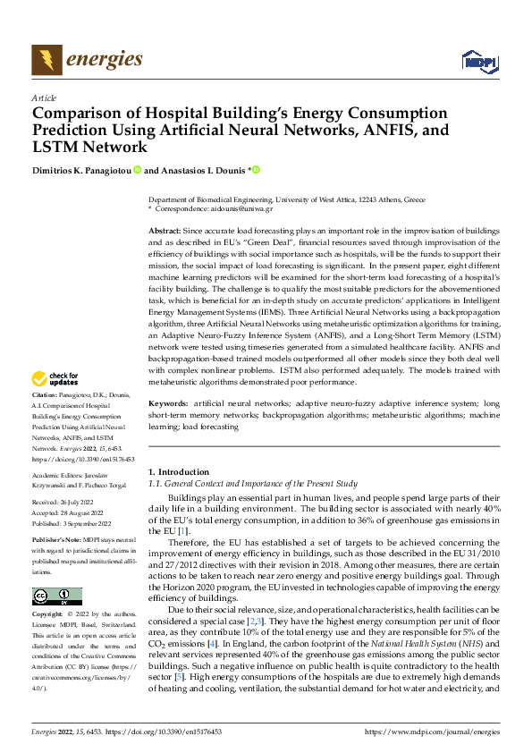 (PDF) Comparison of Hospital Building’s Energy Consumption Prediction ...