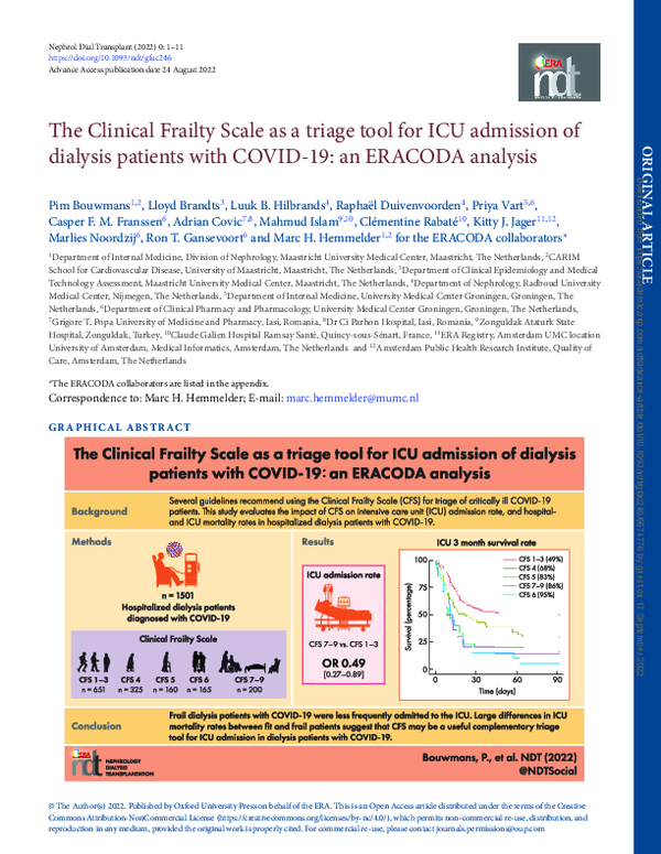 (PDF) The Clinical Frailty Scale as a triage tool for ICU admission of ...
