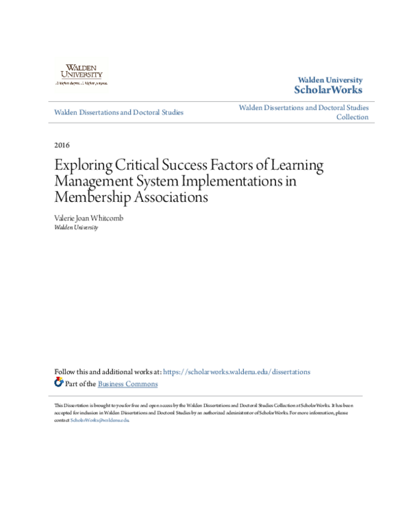 (PDF) Exploring Critical Success Factors of Learning Management System ...