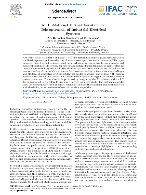 (PDF) An LLM-Based Virtual Assistant for Tele-operation of Industrial ...