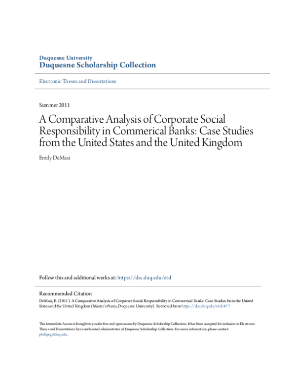 (PDF) A comparative analysis of corporate social responsibility in ...