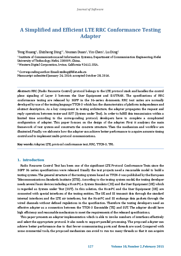 (PDF) A Simplified and Efficient LTE RRC Conformance Testing Adapter