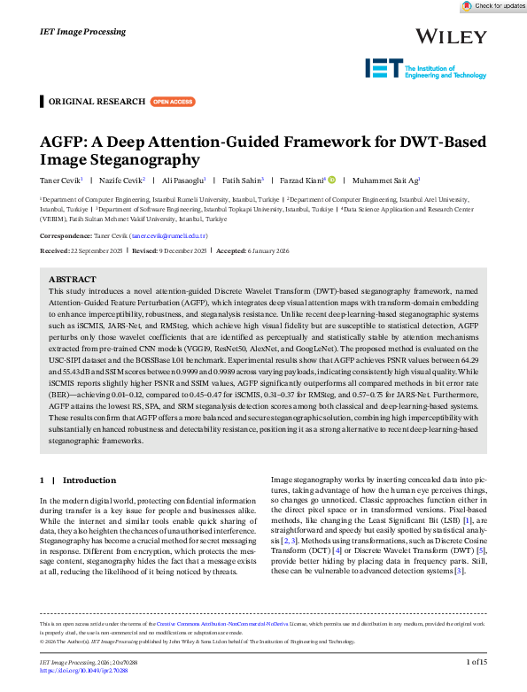 (PDF) AGFP: A Deep Attention-Guided Framework for DWT-Based Image ...