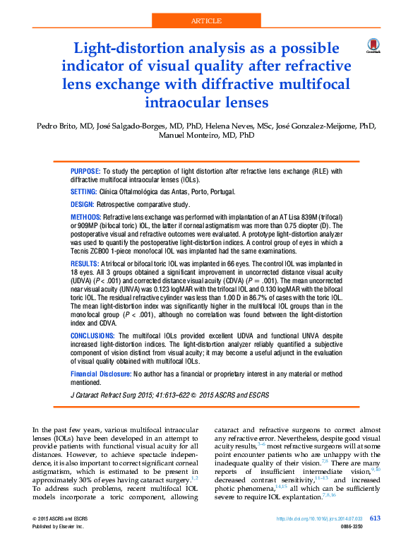 (PDF) Light-distortion analysis as a possible indicator of visual ...