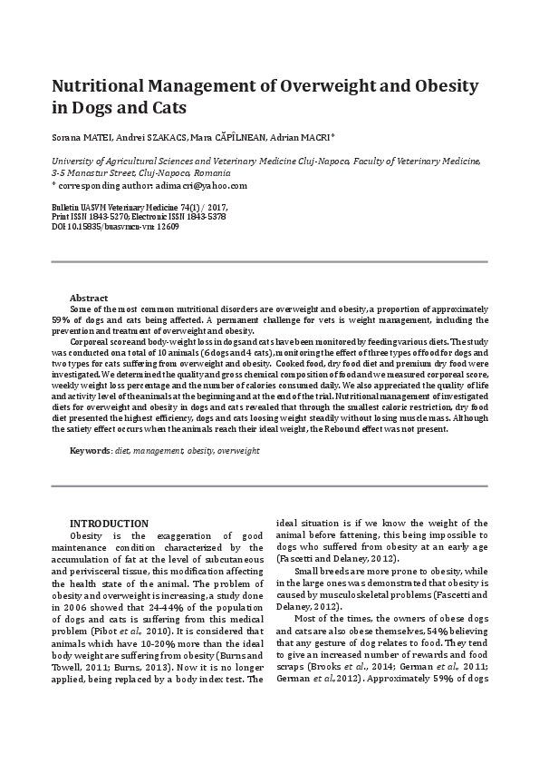 Photo inspiration: Gallery Detail: Pdf Nutritional Management Of Overweight And Obesity In Dogs And
