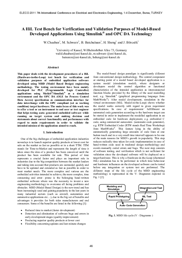 (PDF) A HiL test bench for verification and validation purposes of ...