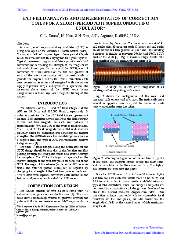 (PDF) End-Field Analysis and Implementation of Correction Coils for a ...