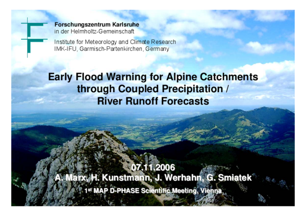 (PDF) Early flood warning for Alpine catchments through coupled ...