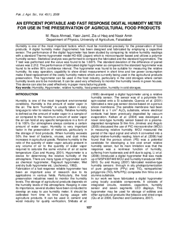 (PDF) An efficient portable and fast response digital humidity meter ...