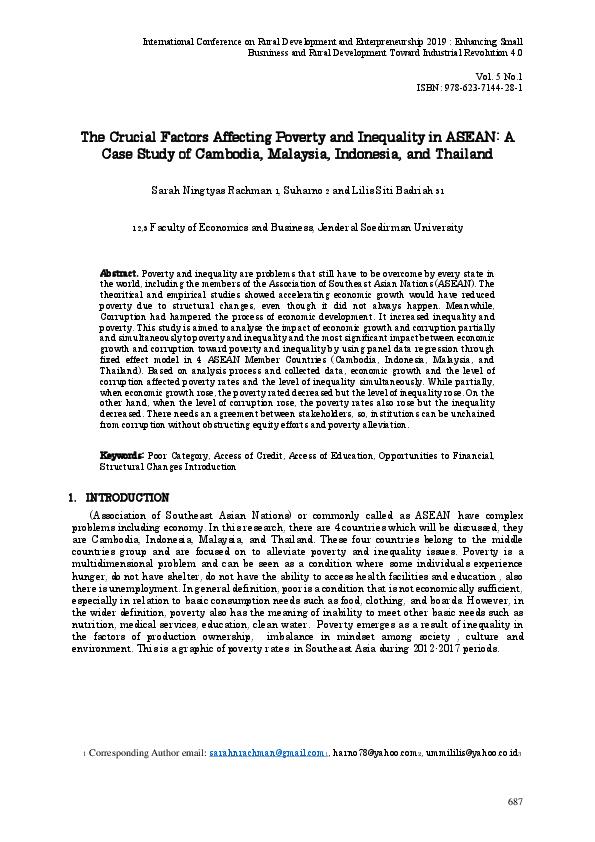 (PDF) The Crucial Factors Affecting Poverty and Inequality in Asean: A ...