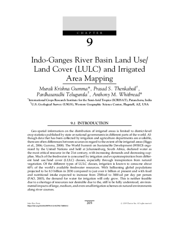 (PDF) Indo-Ganges River Basin Land Use/Land Cover (LULC) and Irrigated ...