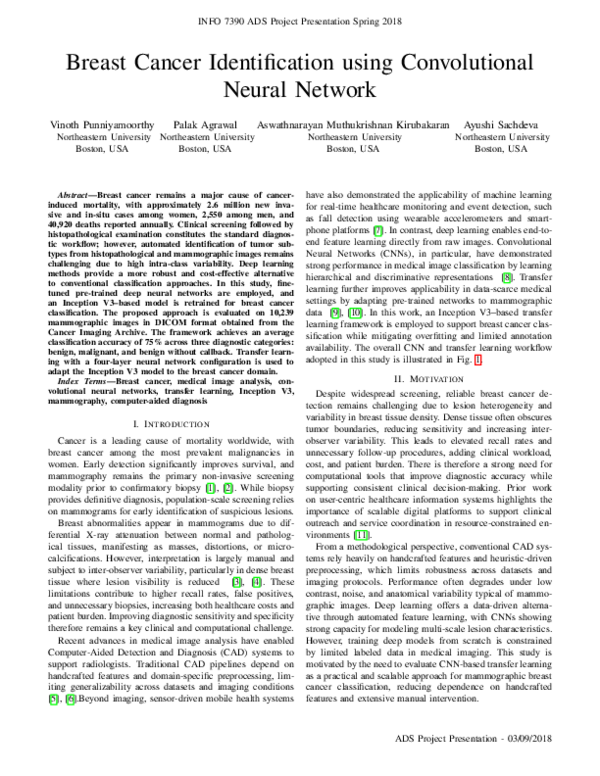 (PDF) Breast Cancer Identification using Convolutional Neural Network