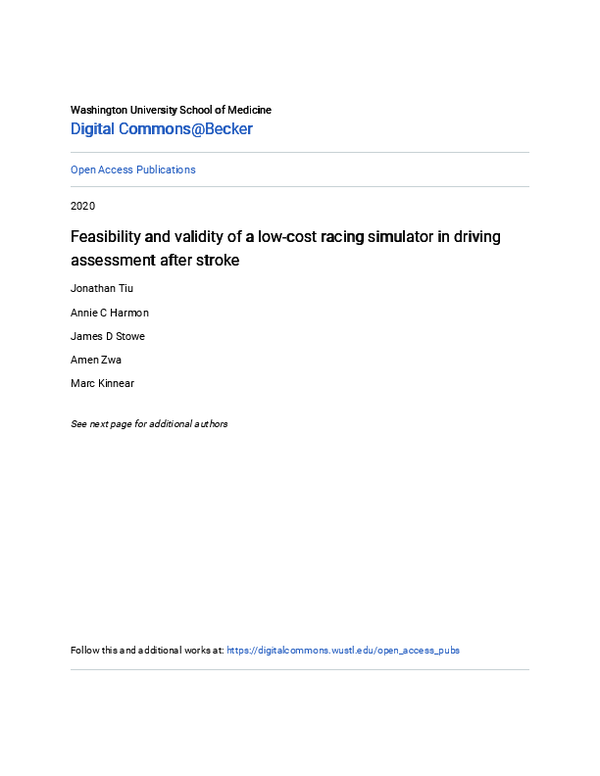 (PDF) Feasibility and Validity of a Low-Cost Racing Simulator in ...