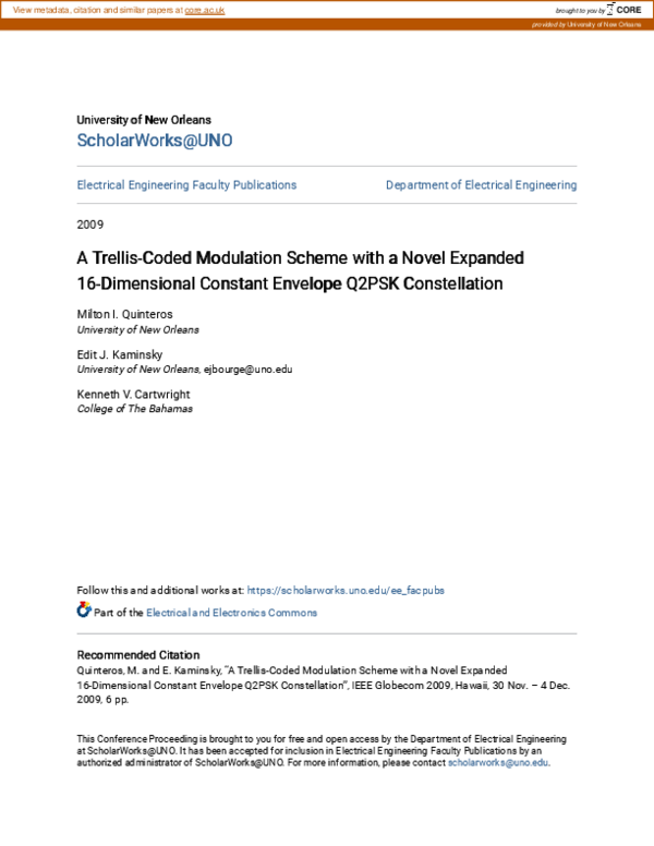 (PDF) A Trellis-Coded Modulation Scheme with a Novel Expanded 16 ...
