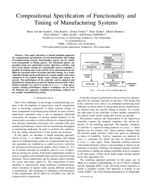 (PDF) Compositional specification of functionality and timing of ...