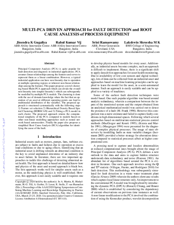 (PDF) Multi-PCA Driven Approach for Fault Detection and Root Cause ...