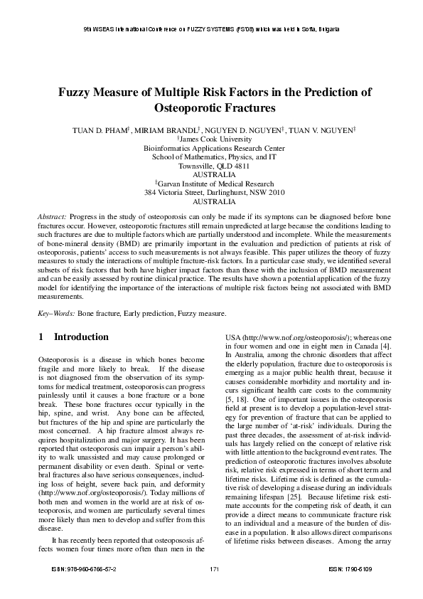 (PDF) Fuzzy measure of multiple risk factors in the prediction of ...