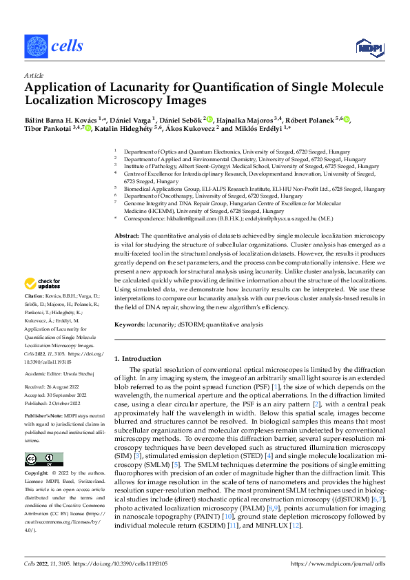 (PDF) Application of Lacunarity for Quantification of Single Molecule ...